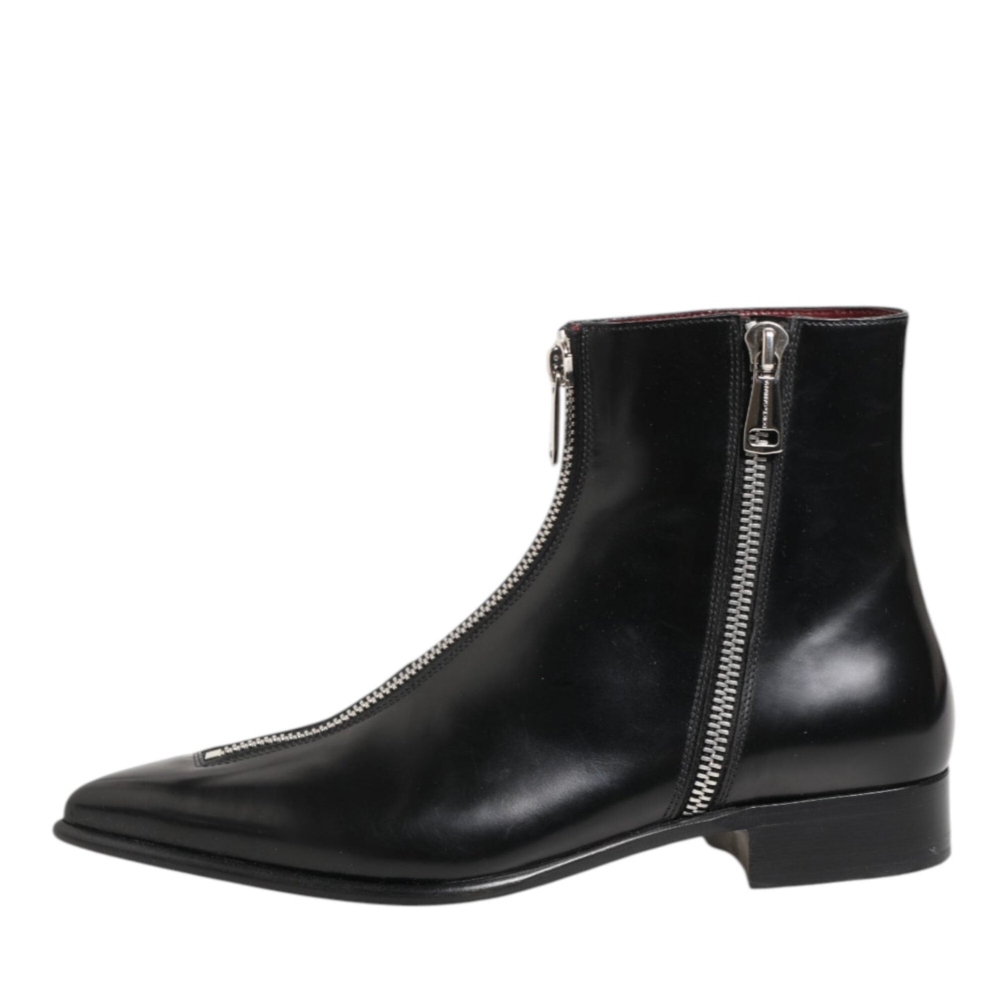 Dolce & Gabbana Black Calfskin Leather Men SHORT Boots Shoes Dolce & Gabbana