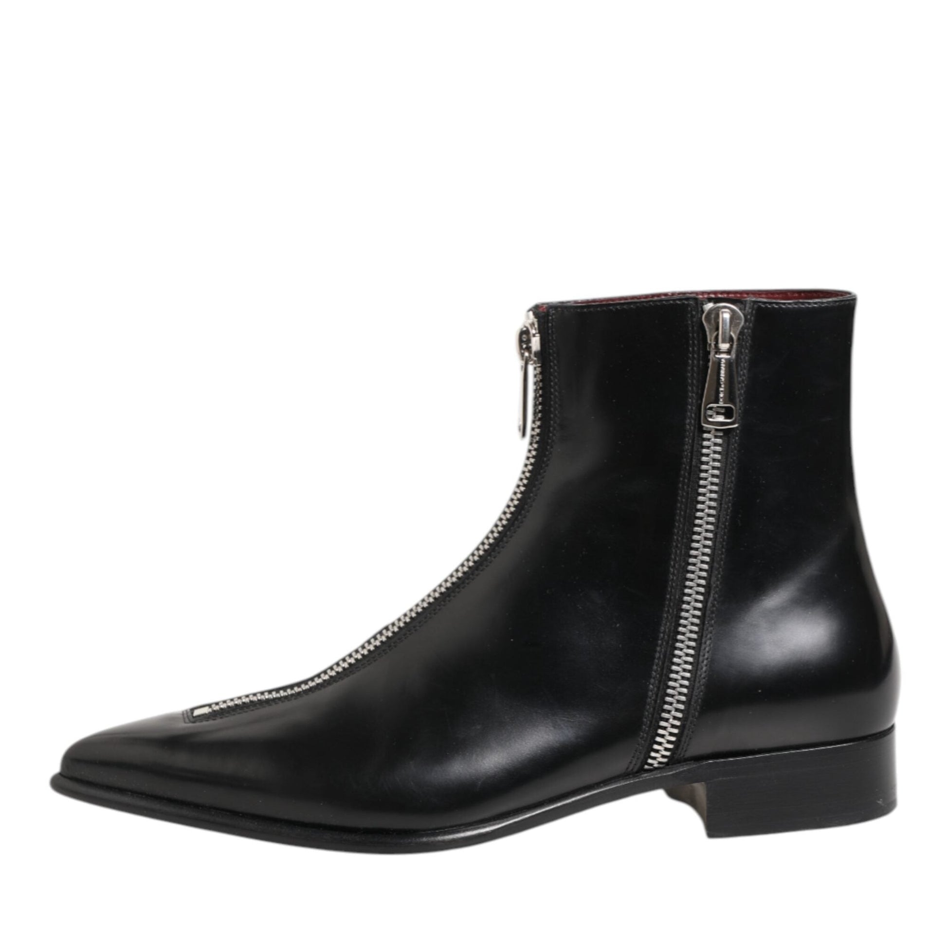 Dolce & Gabbana Black Calfskin Leather Men SHORT Boots Shoes Dolce & Gabbana