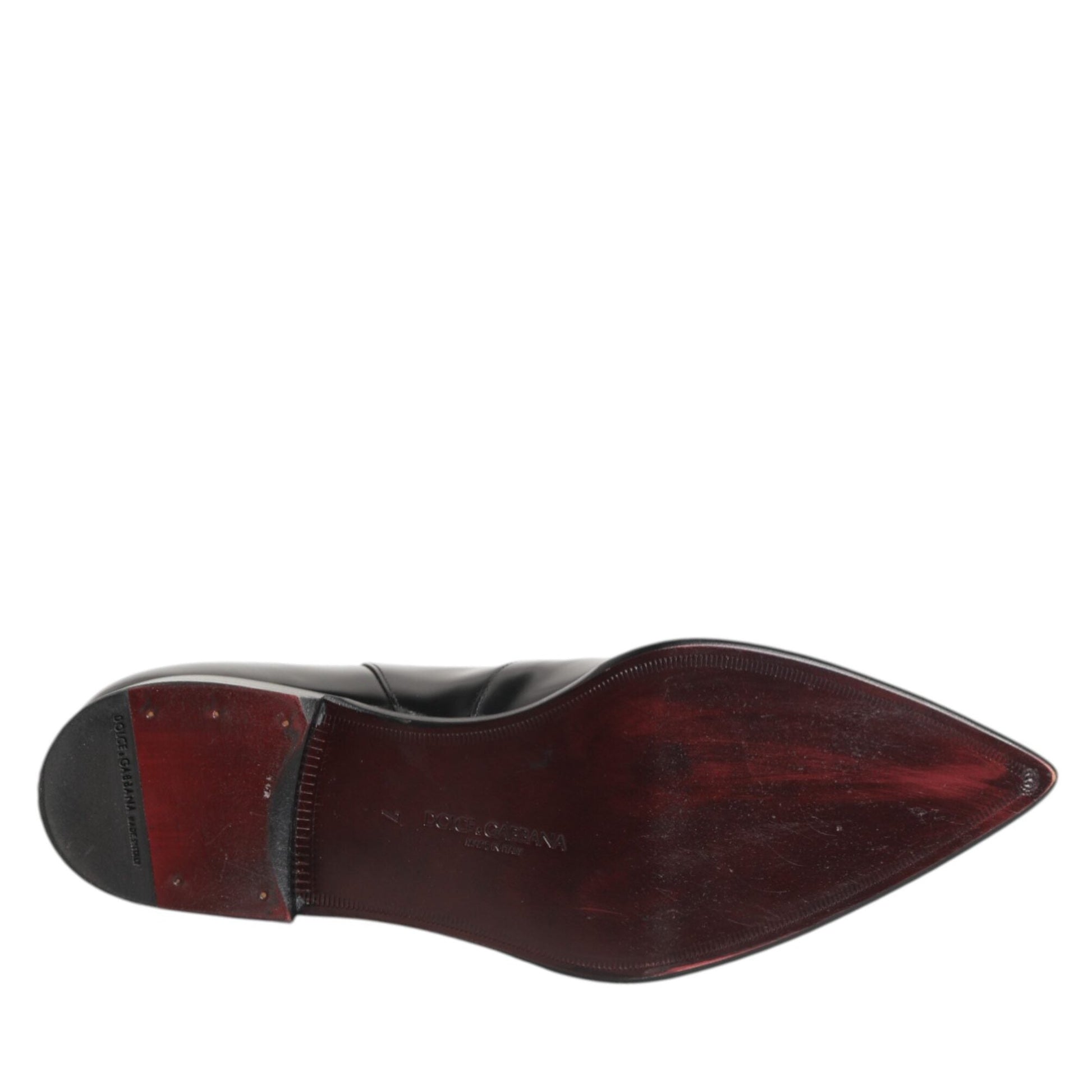 Dolce & Gabbana Black Calfskin Leather Men SHORT Boots Shoes Dolce & Gabbana