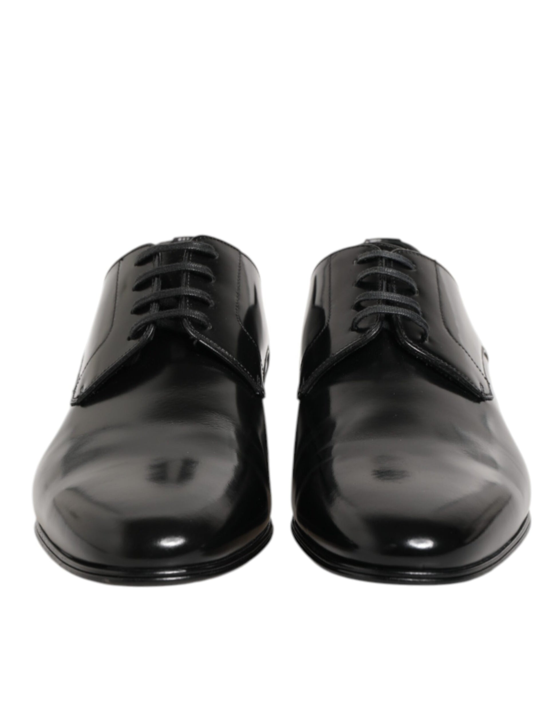 Dolce & Gabbana Black Calfskin Leather Derby Men Dress Shoes Dolce & Gabbana