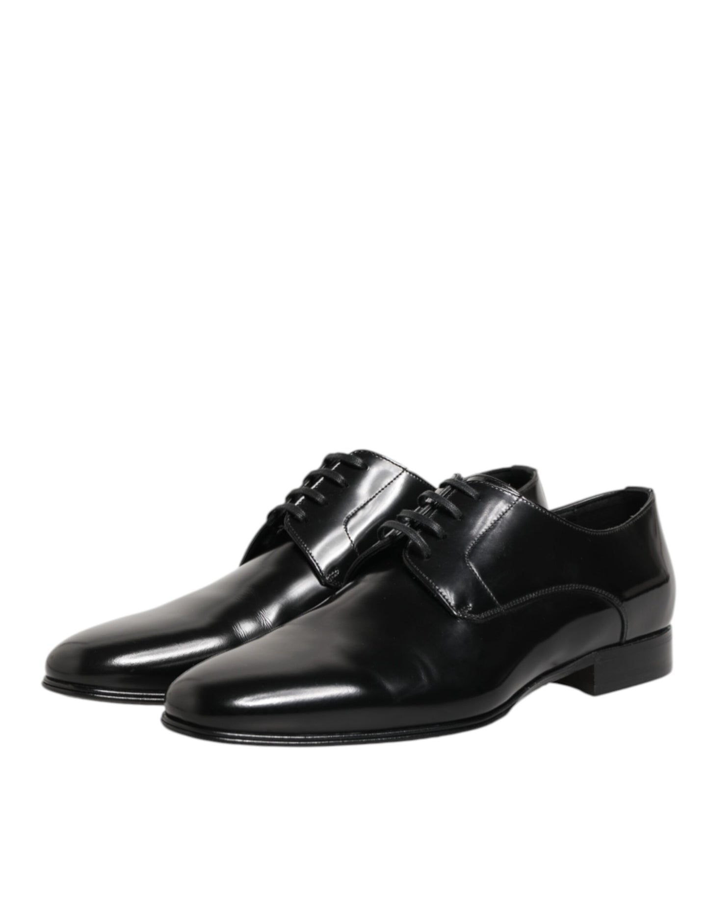 Dolce & Gabbana Black Calfskin Leather Derby Men Dress Shoes Dolce & Gabbana