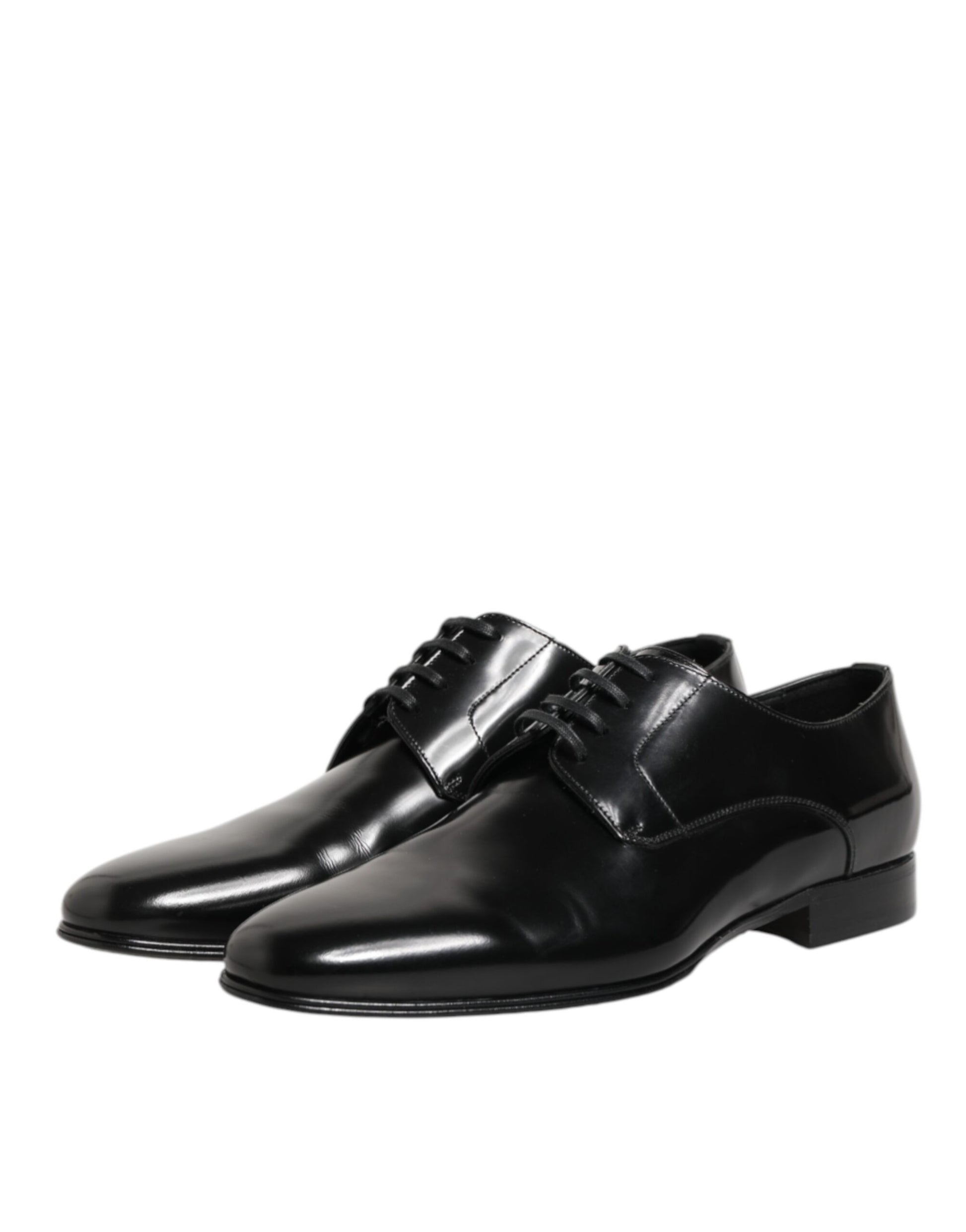Dolce & Gabbana Black Calfskin Leather Derby Men Dress Shoes Dolce & Gabbana