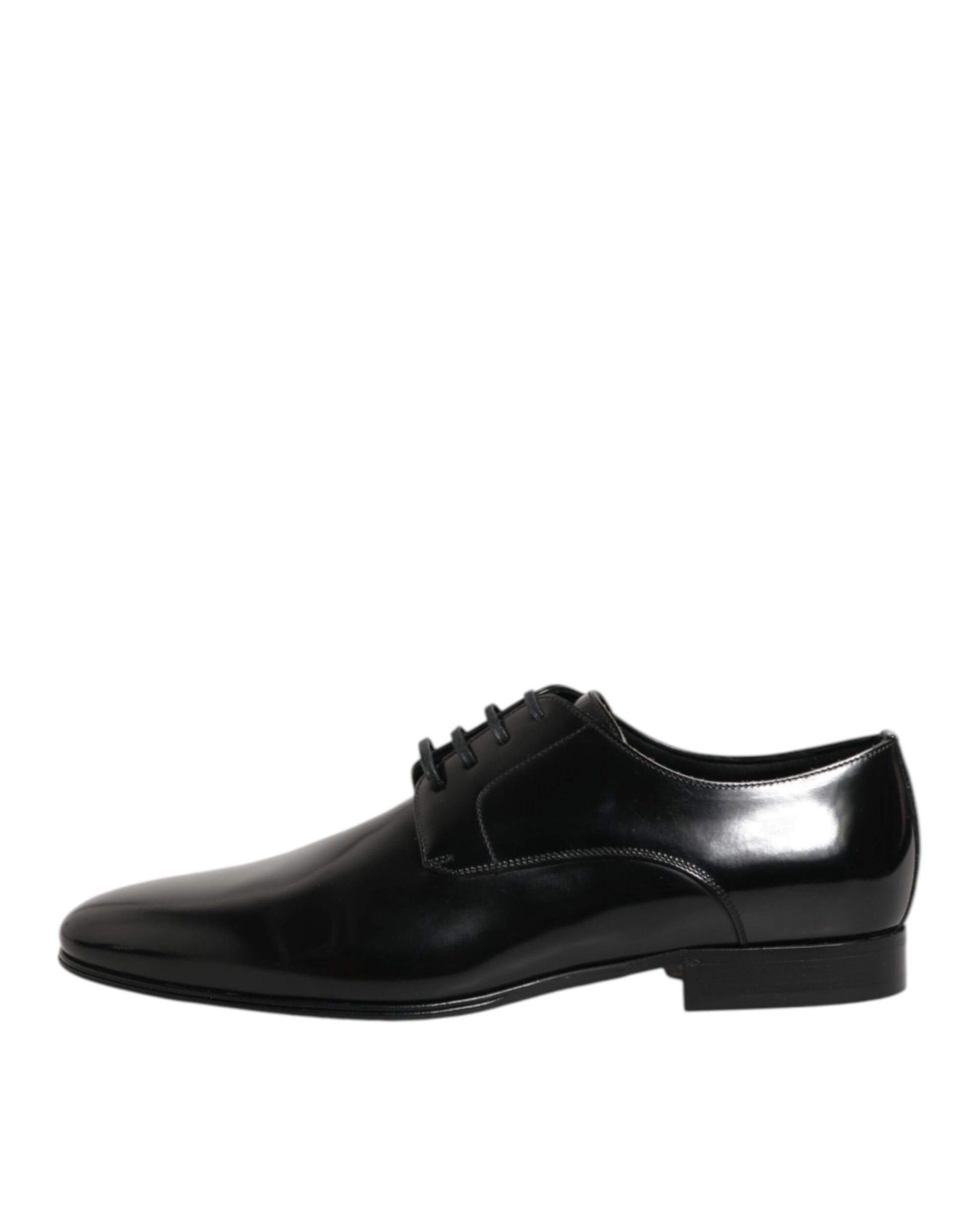 Dolce & Gabbana Black Calfskin Leather Derby Men Dress Shoes Dolce & Gabbana