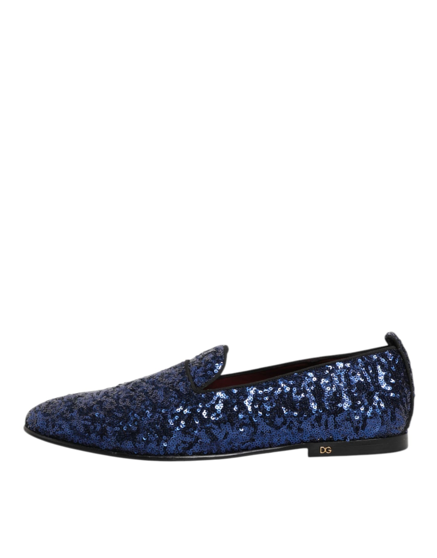 Dolce & Gabbana Blue Sequined Loafers Slippers Men Dress Shoes Dolce & Gabbana