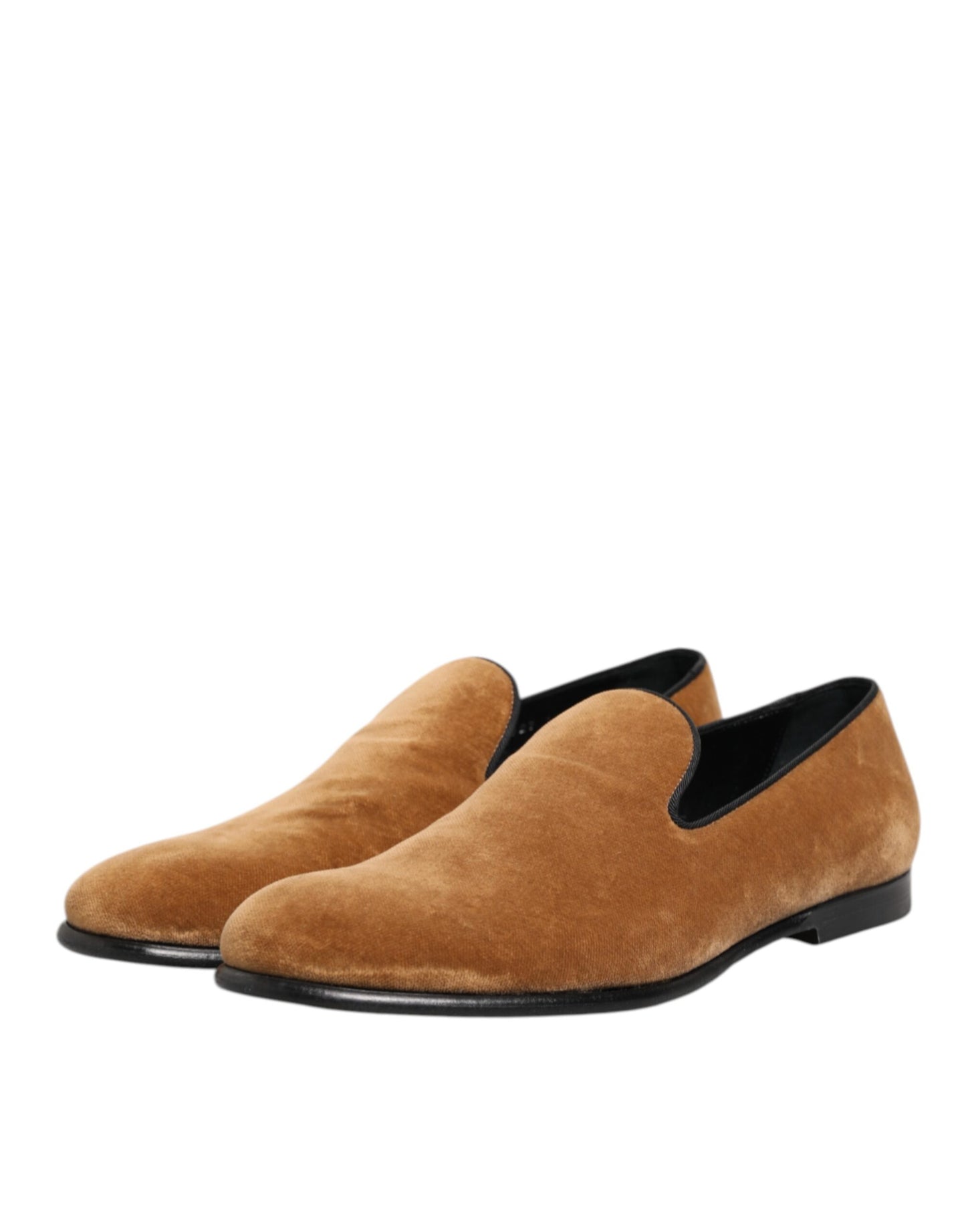 Dolce & Gabbana Brown Suede Slip On Men Loafers Formal Shoes Dolce & Gabbana