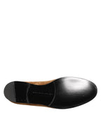 Dolce & Gabbana Brown Suede Slip On Men Loafers Formal Shoes - Eljoys Fashion 