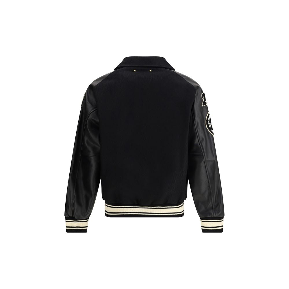 Golden Goose Black Fleece Wool Bomber Golden Goose