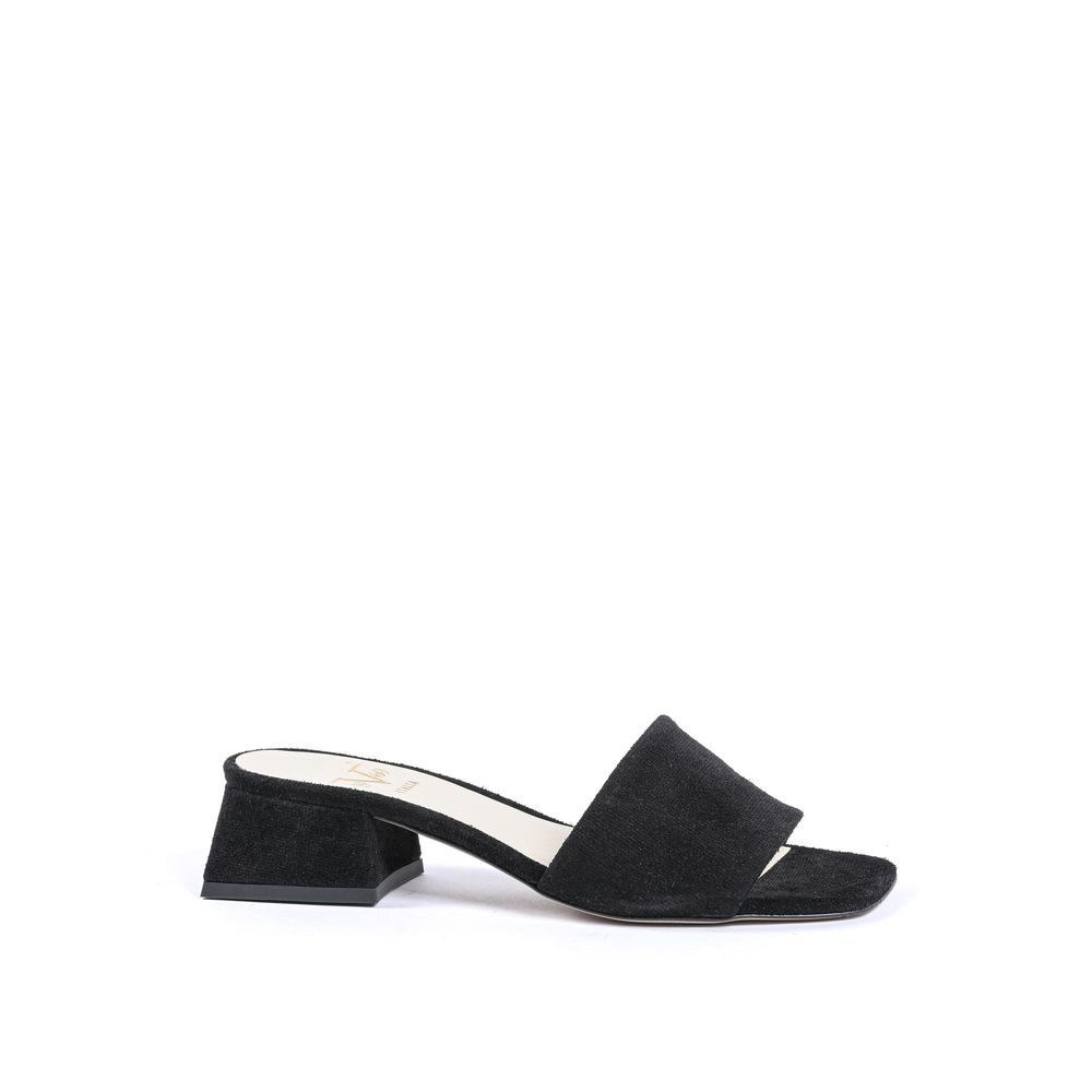 19V69 Italia Black Leather Sandal 19V69 Italia