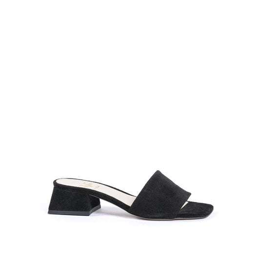 19V69 Italia Black Leather Sandal 19V69 Italia