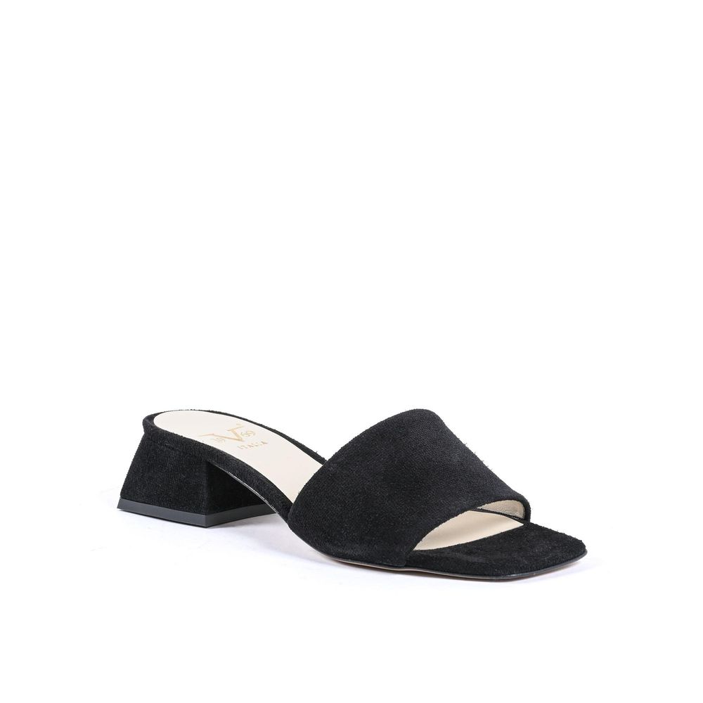 19V69 Italia Black Leather Sandal 19V69 Italia