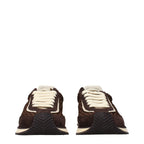 Dolce & Gabbana brown fabric low top sneakers with white rubber soles and stylish design, perfect for casual wear.