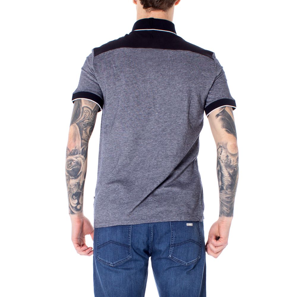 Armani Exchange Blue Cotton Polo Shirt Armani Exchange
