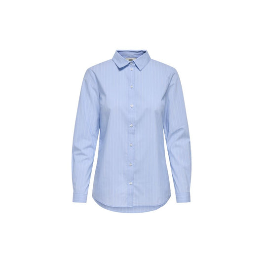 Jacqueline De Yong Blue Cotton Shirt Jacqueline De Yong