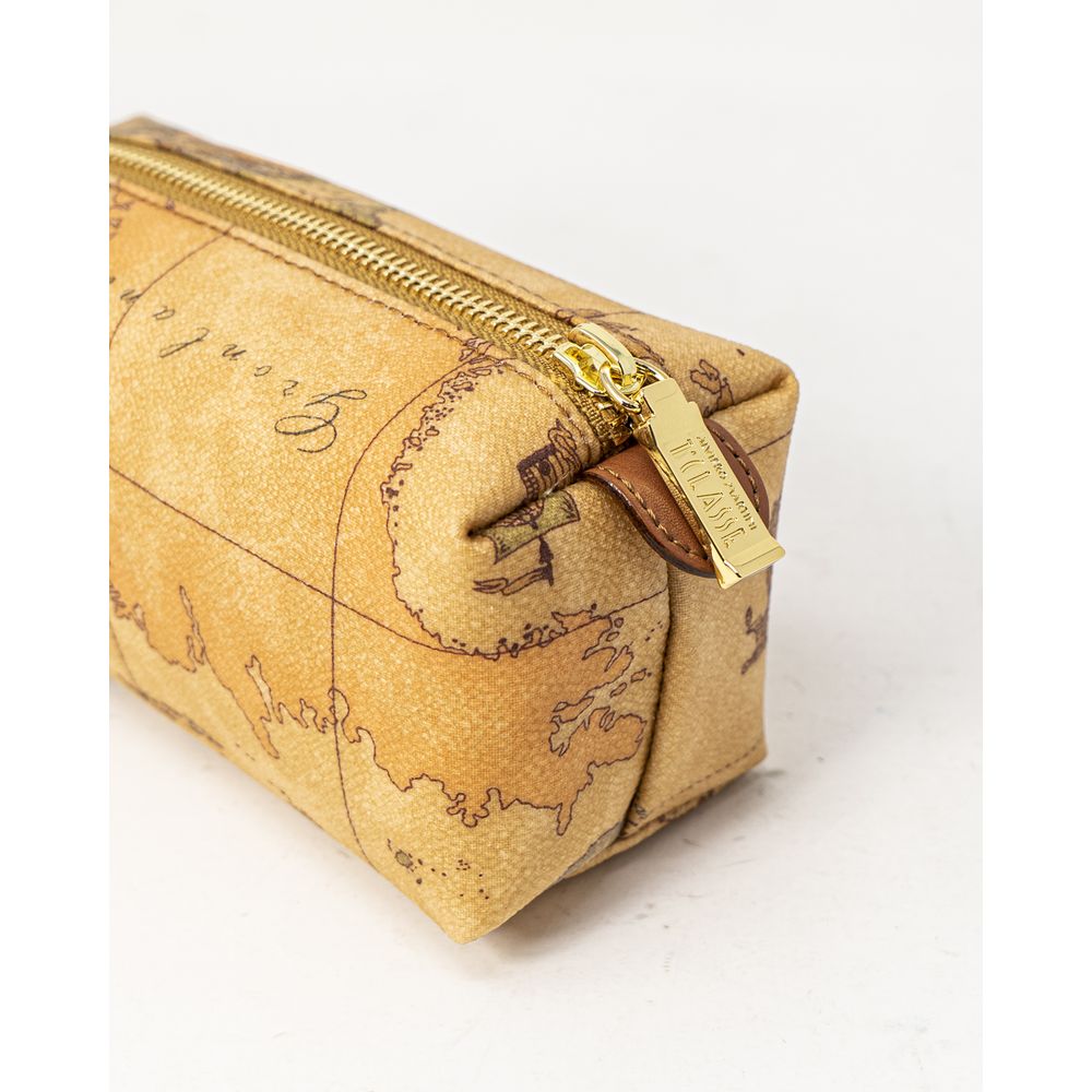 Alviero Martini Prima Classe Beige Cotton Clutch Bag Alviero Martini Prima Classe