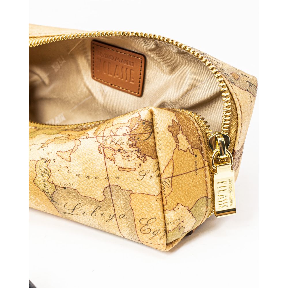 Alviero Martini Prima Classe Beige Cotton Clutch Bag Alviero Martini Prima Classe