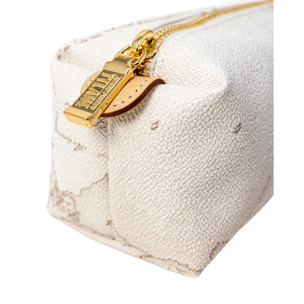 Alviero Martini Prima Classe White Cotton Clutch Bag Alviero Martini Prima Classe