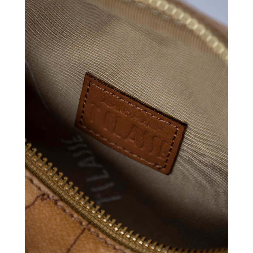 Alviero Martini Prima Classe Beige Cotton Clutch Bag Alviero Martini Prima Classe