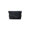 Black Alviero Martini Prima Classe polyester handbag with structured design and top handles, featuring subtle branding details.
