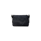 Black Alviero Martini Prima Classe polyester handbag with structured design and top handles, featuring subtle branding details.