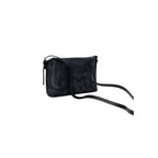 Black polyester Alviero Martini Prima Classe handbag with top handles and logo detail, stylish and functional for everyday use.