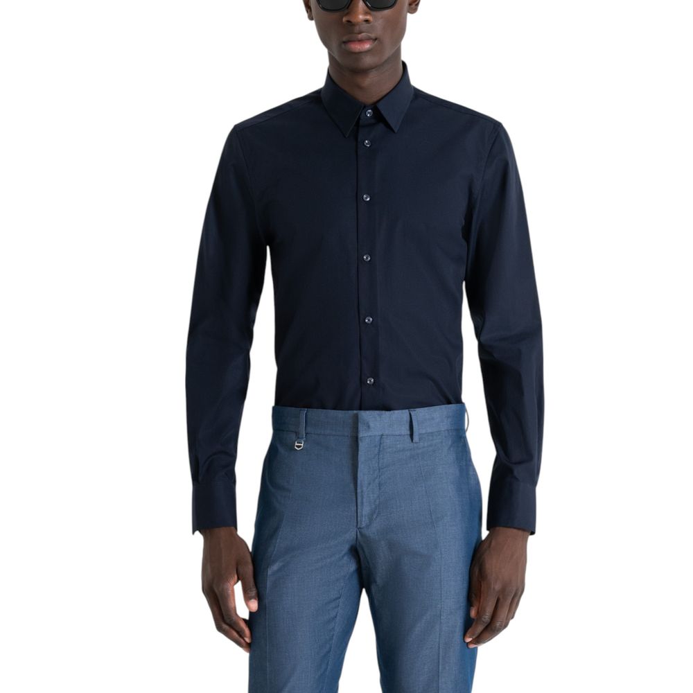 Antony Morato Blue Cotton Dress Shirt