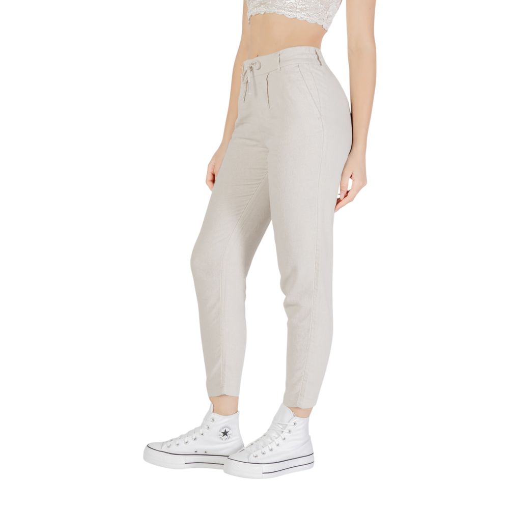 Only Bicolor Linen Casual Pants