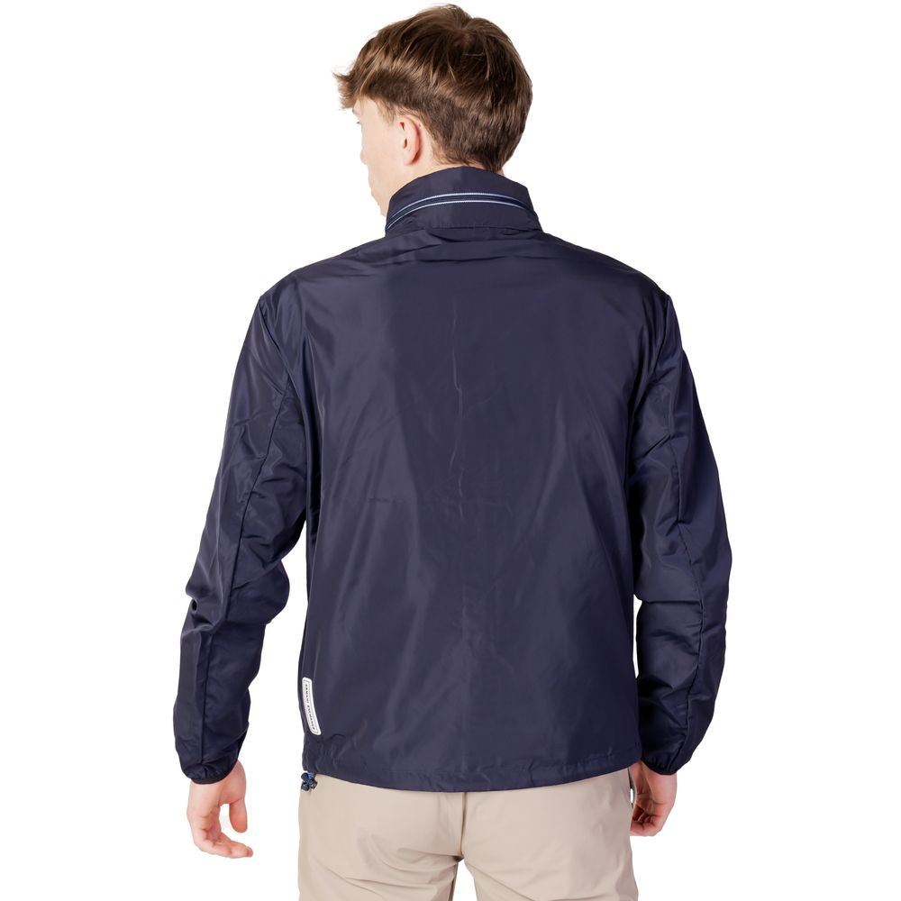 Armani Exchange Blue Polyester Shell Jacket Armani Exchange