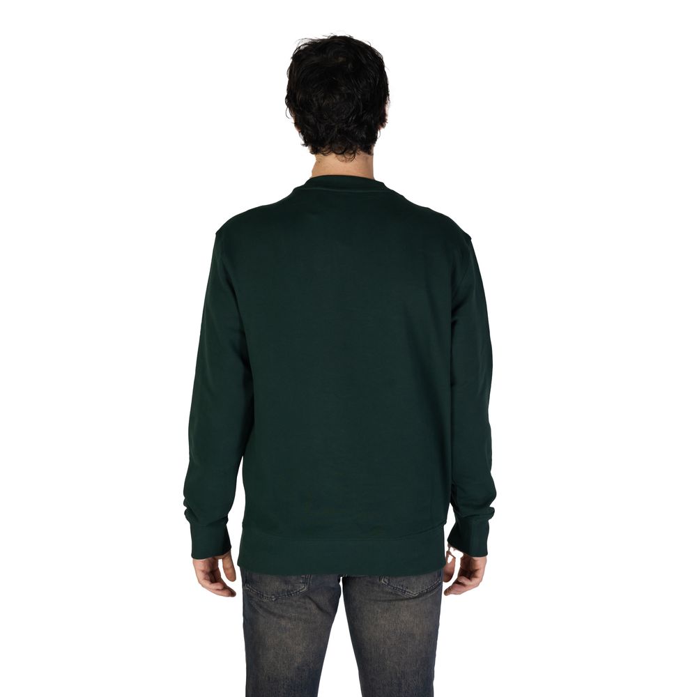 Hugo Boss Green Cotton Sweatshirt Hugo Boss