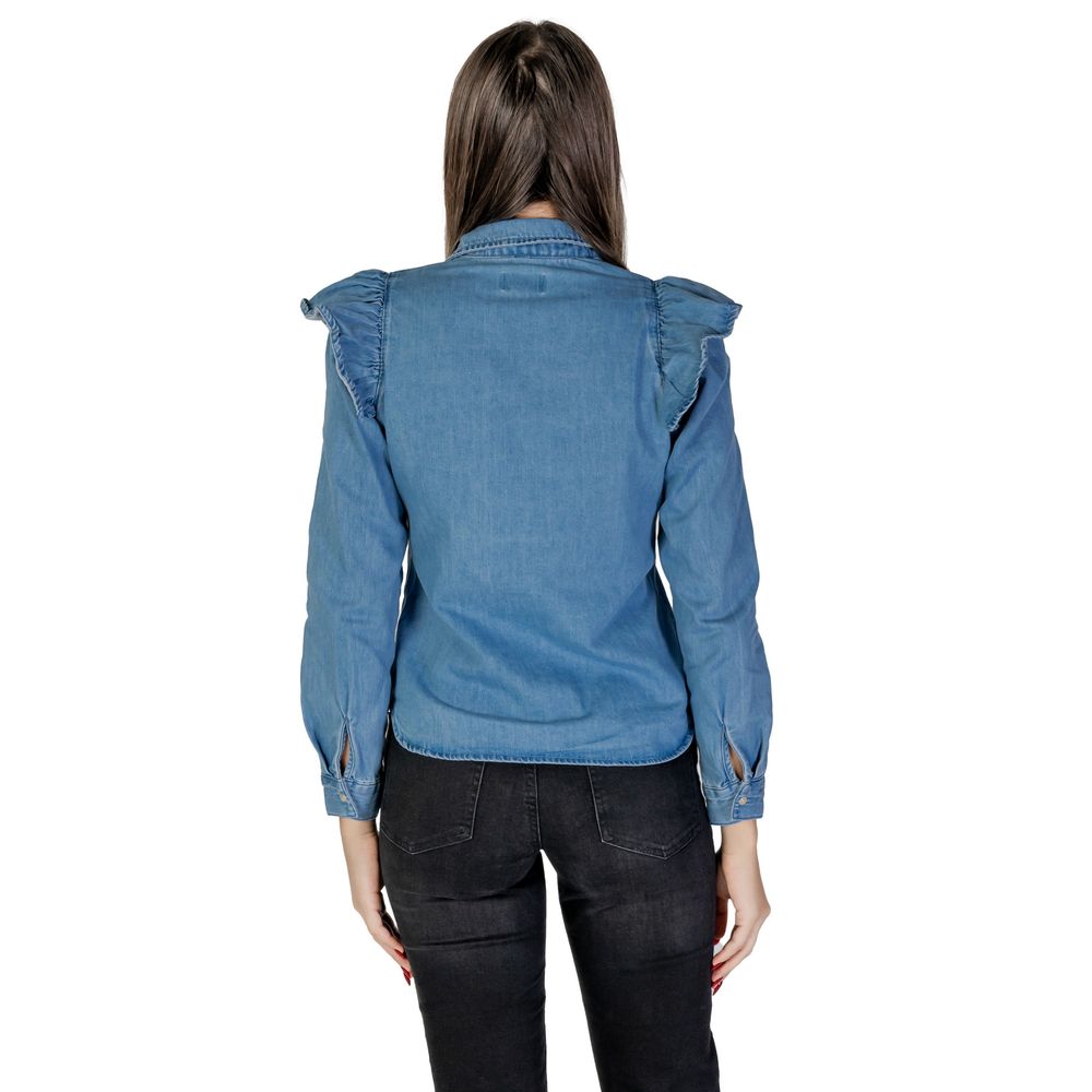 Only Blue Cotton Blouse Only
