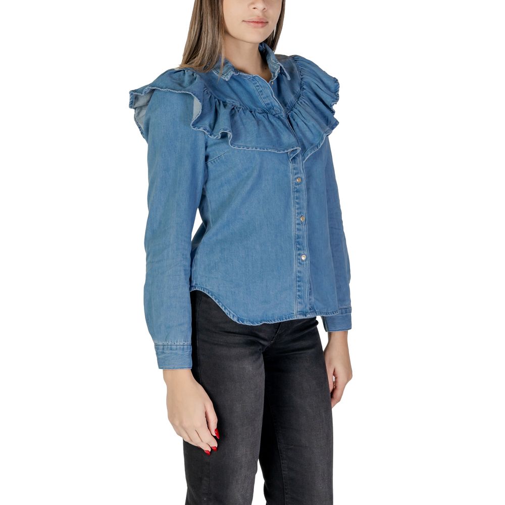 Only Blue Cotton Blouse Only