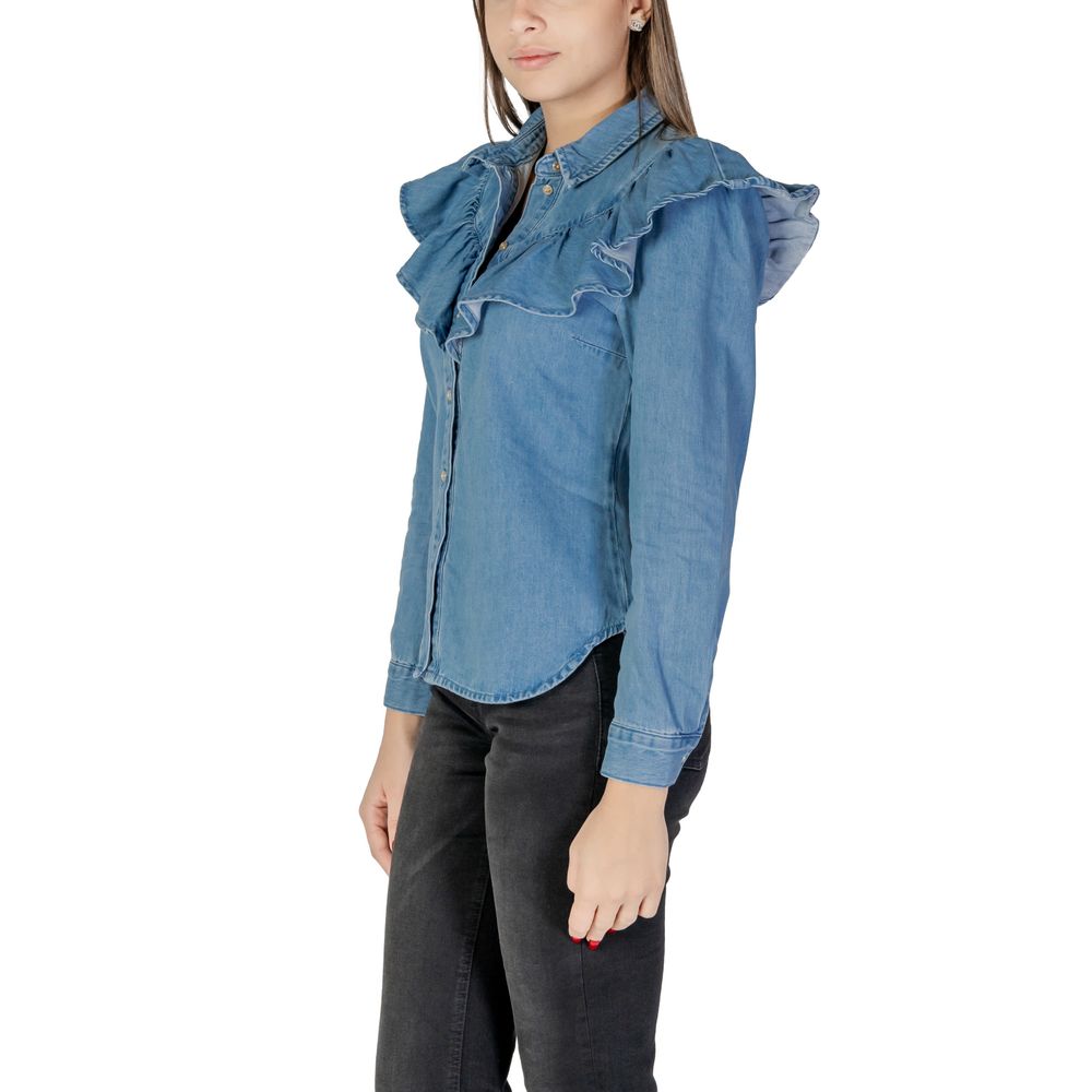 Only Blue Cotton Blouse Only