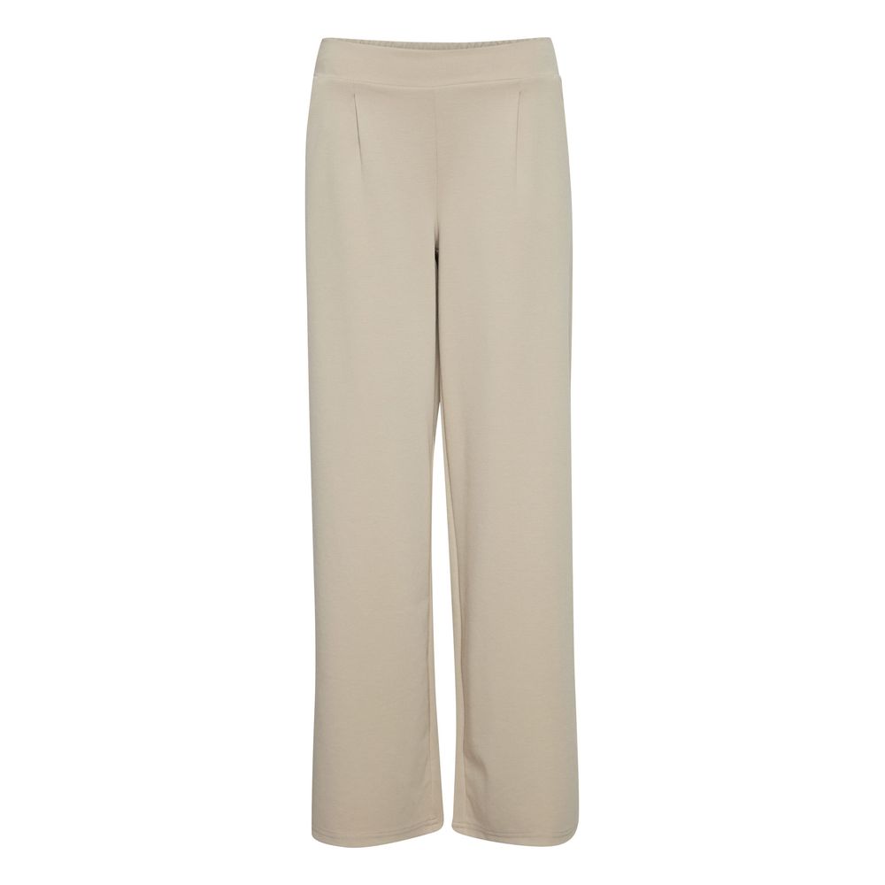 ICHI Beige Recycled Polyurethane Pant