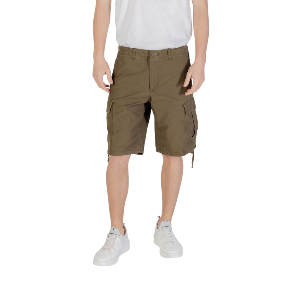 Jack Jones Green Cotton Bermuda Shorts Jack Jones