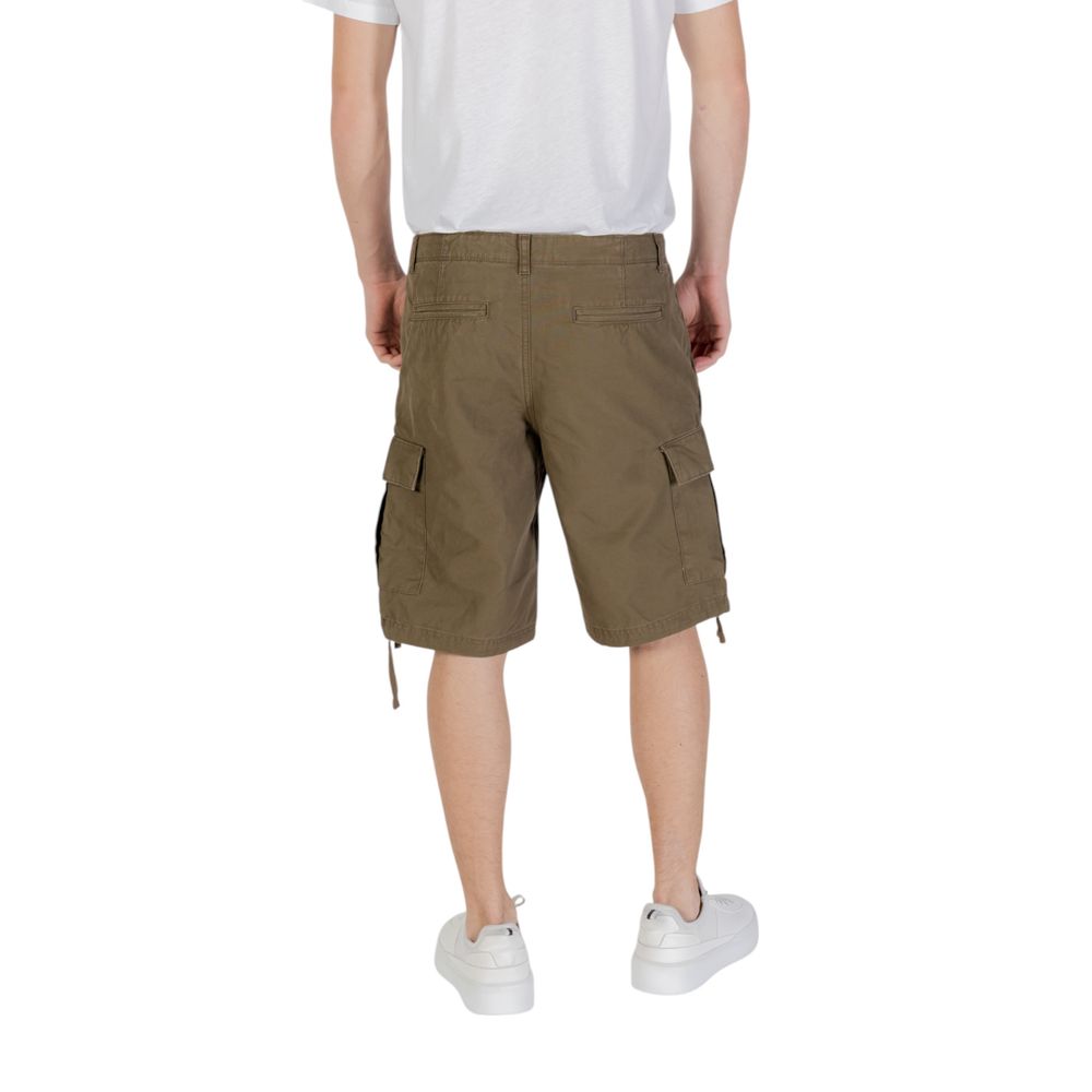 Jack Jones Green Cotton Bermuda Shorts Jack Jones