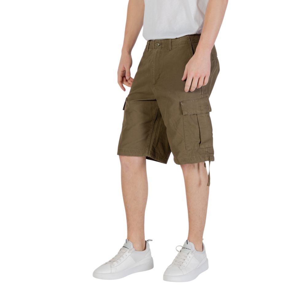 Jack Jones Green Cotton Bermuda Shorts Jack Jones