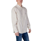 Calvin Klein Jeans Beige Recycled Cotton Shirt Calvin Klein Jeans