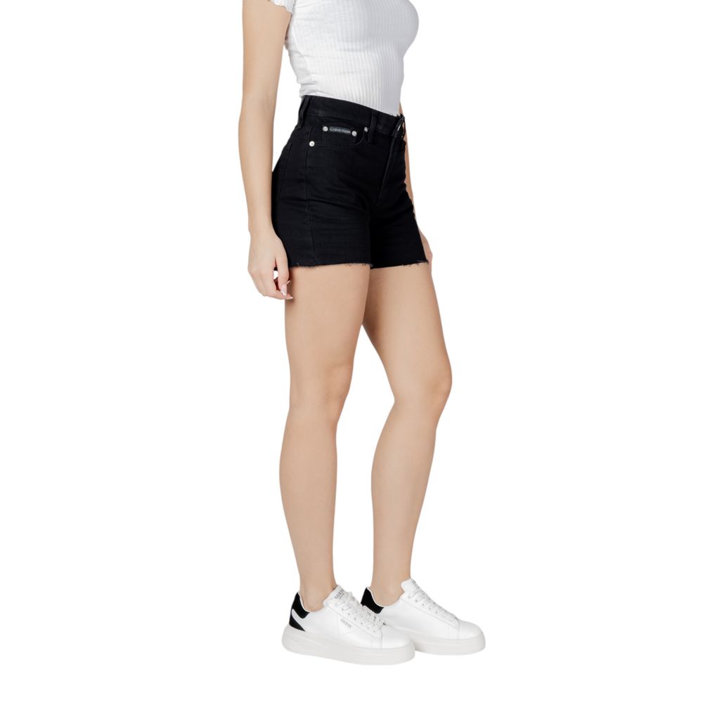 Calvin Klein Jeans Black Cotton Shorts Calvin Klein Jeans
