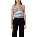 Calvin Klein Jeans white recycled cotton top, casual women’s blouse with short sleeves and a relaxed fit.