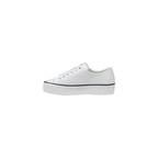 Calvin Klein Jeans Black And White Leather Platform Sneakers - Eljoys Fashion 