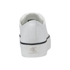 Calvin Klein Jeans Black And White Leather Platform Sneakers - Eljoys Fashion 
