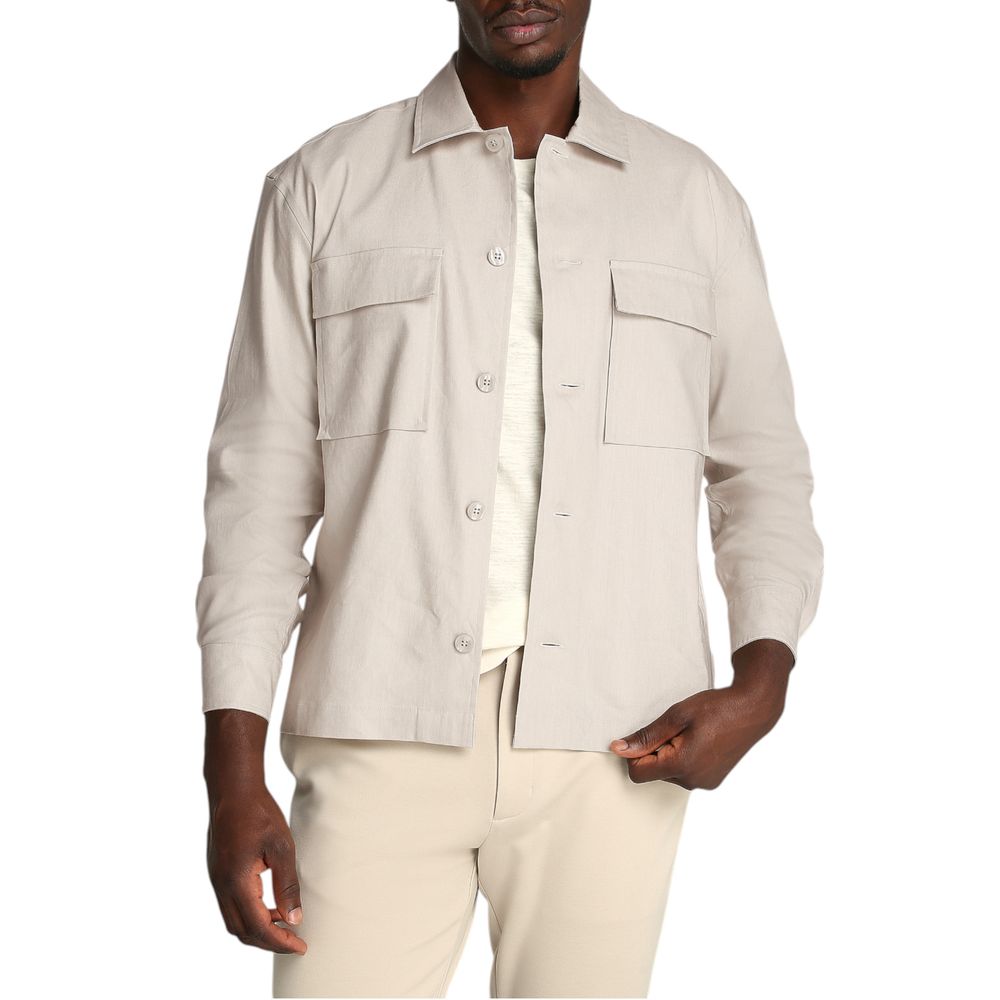 Calvin Klein Beige Lyocell Coat Calvin Klein