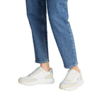 Calvin Klein Jeans Beige Leather Athletic Sneakers Calvin Klein Jeans
