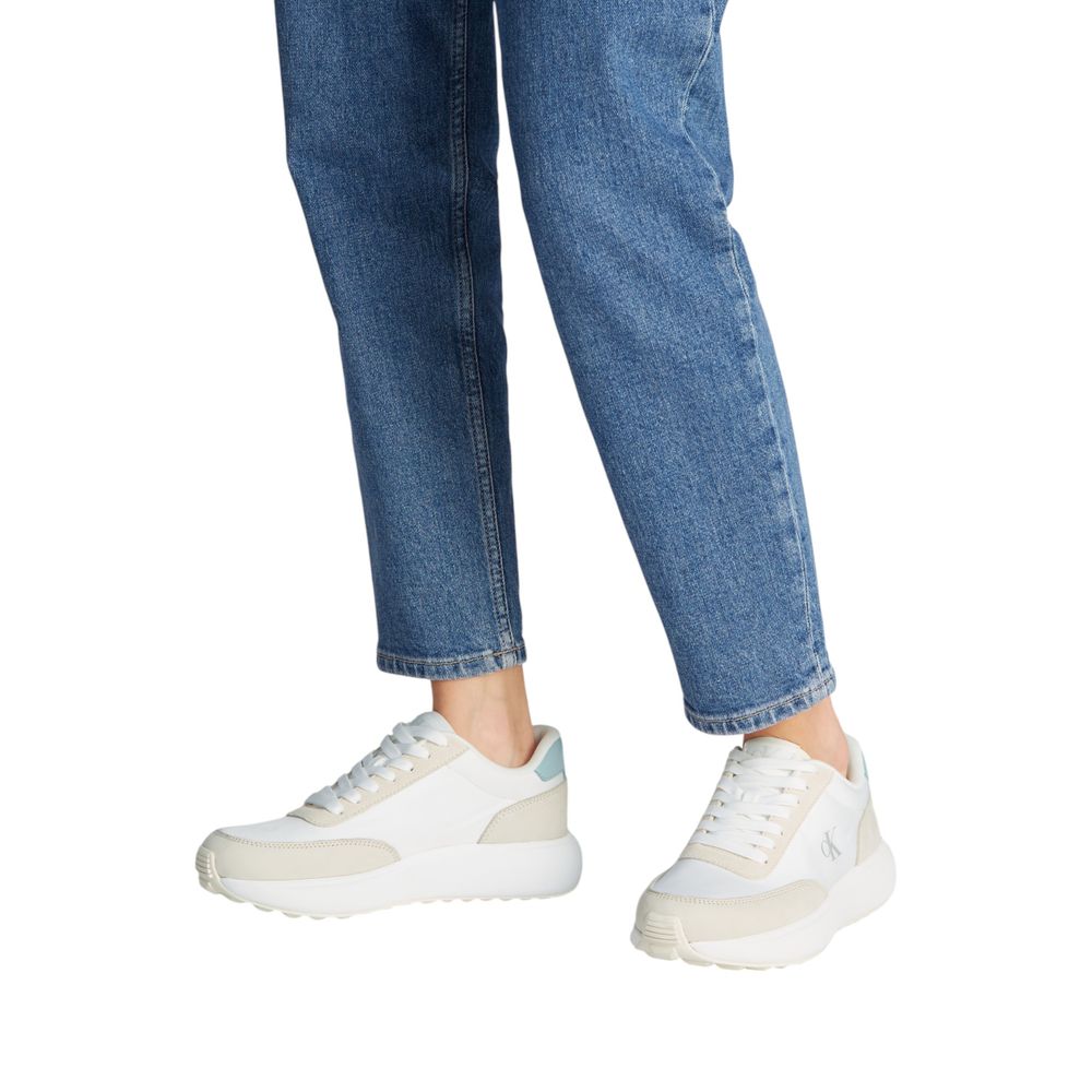 Calvin Klein Jeans Beige Leather Athletic Sneakers Calvin Klein Jeans