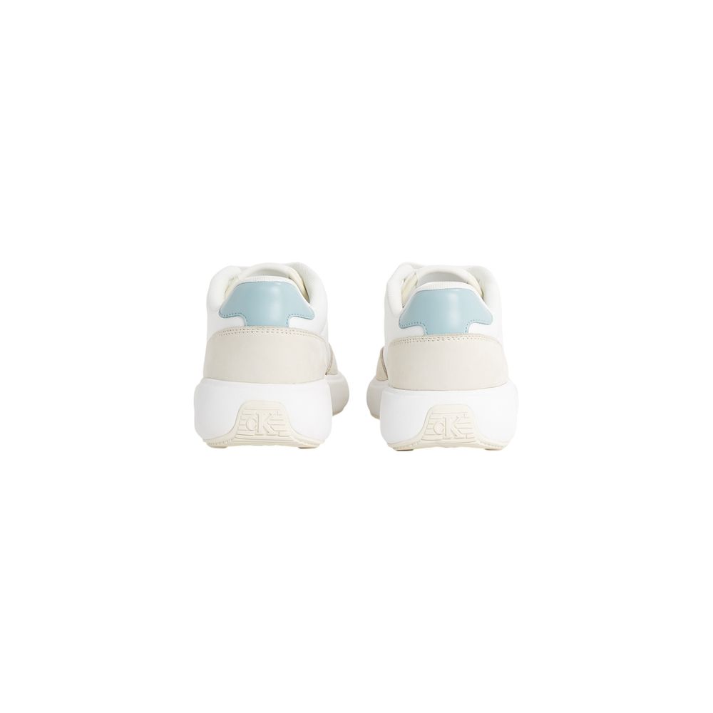 Calvin Klein Jeans Beige Leather Athletic Sneakers Calvin Klein Jeans