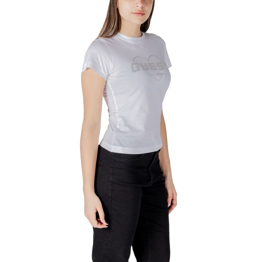 Guess Active white cotton T-shirt, 9107055, featuring a classic fit and soft fabric, displayed on a plain background.