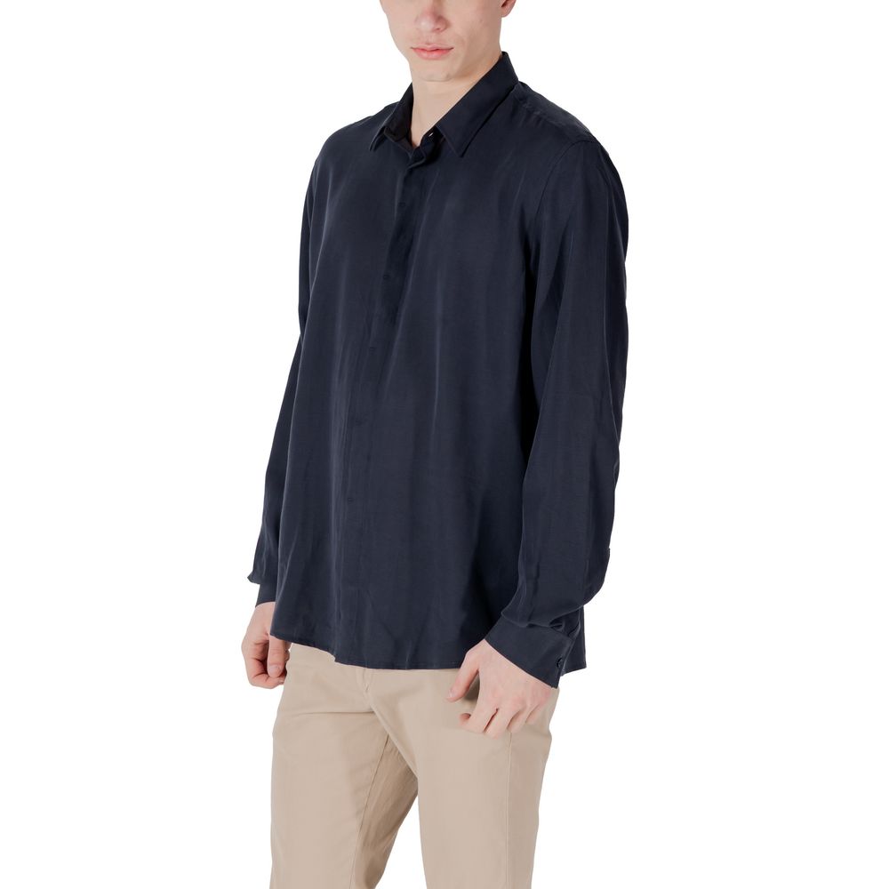 Antony Morato Blue Lyocell Shirt Antony Morato