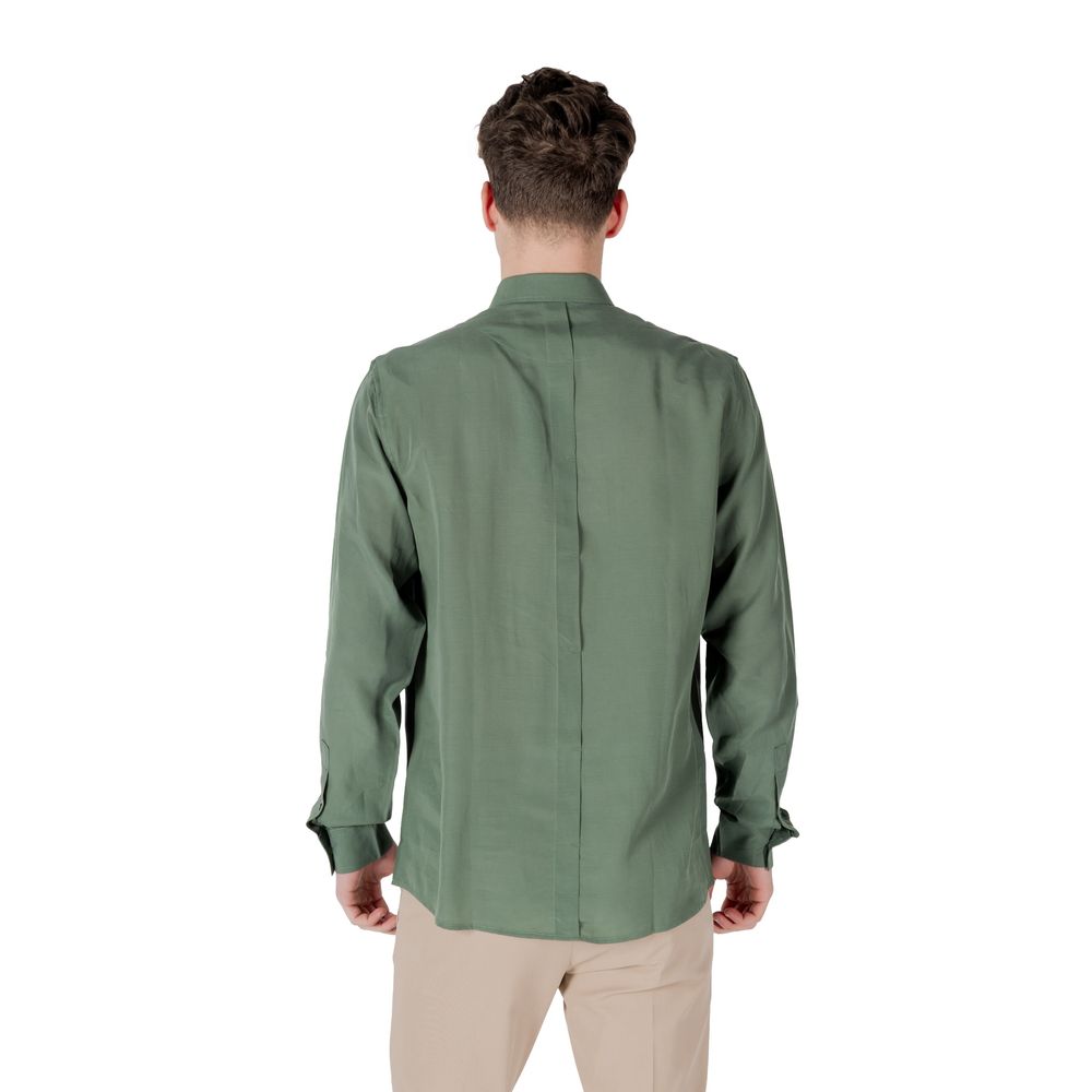 Antony Morato Green Lyocell Shirt Antony Morato