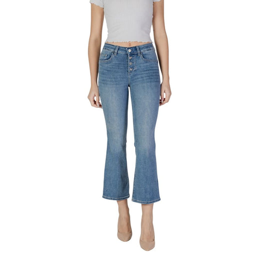 Liu Jo Blue Cotton Bootcut Jean Liu Jo