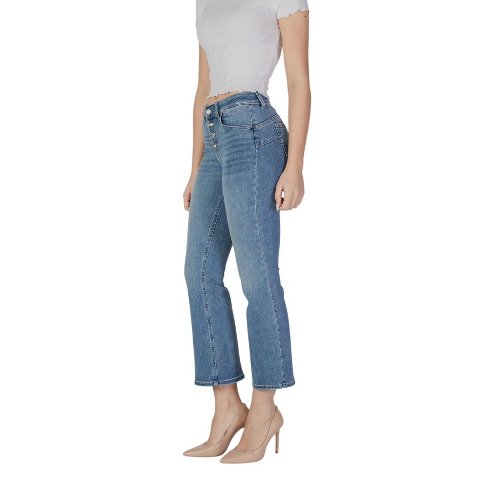 Liu Jo Blue Cotton Bootcut Jean Liu Jo