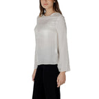 Armani Exchange Cream Viscose Blouse Armani Exchange